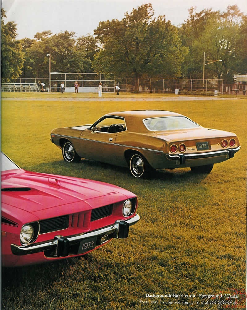 1973 Plymouth Duster, Valiant and Barracuda Brochure Page 3